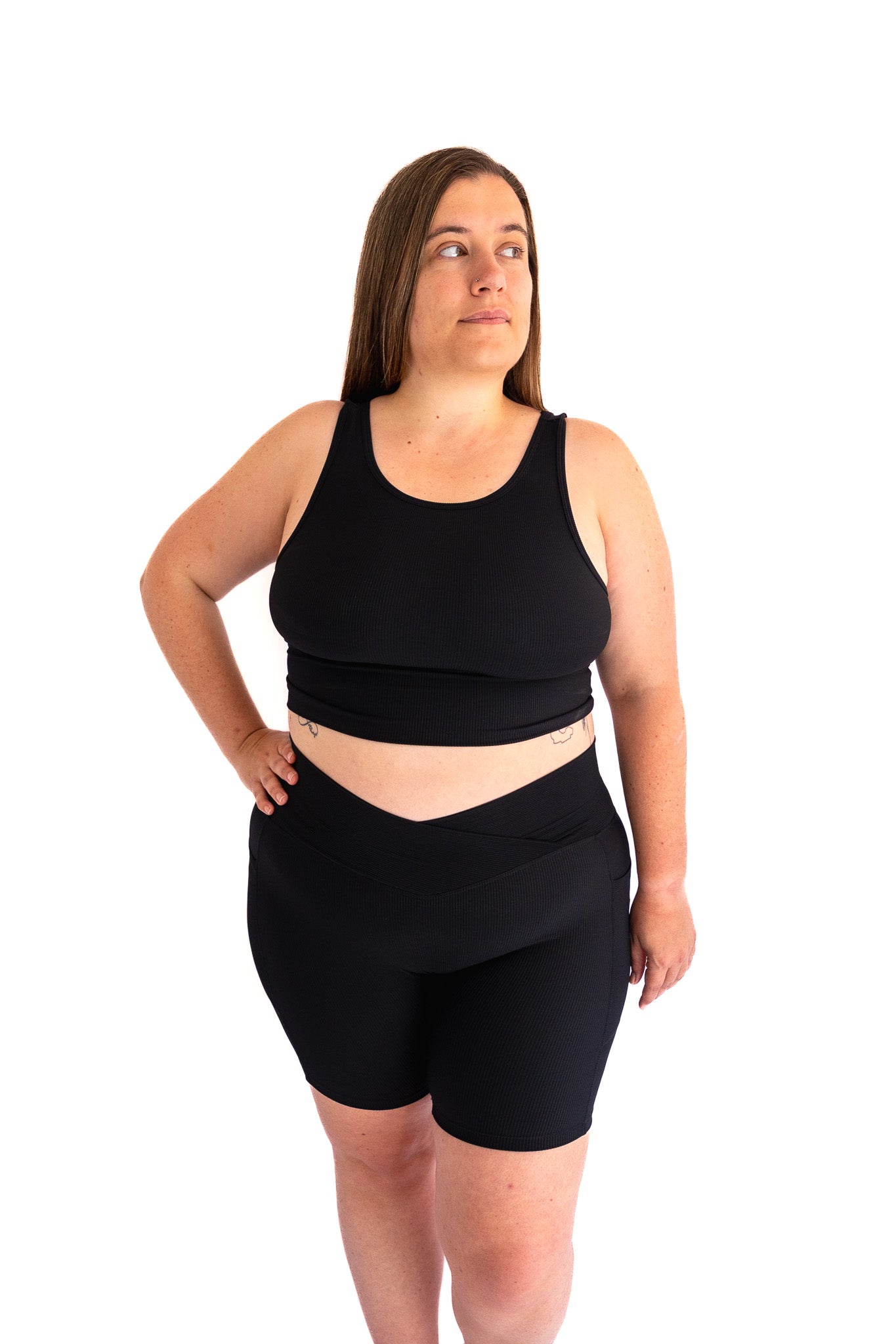 Ribbed Reversible Crop Tank